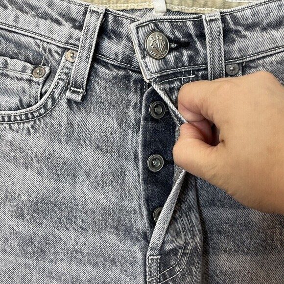 Rag & Bone Maya High-Rise Slim Ankle Acid Jeans Raw Frayed Hem Women’s Size 24 - Picture 8 of 14